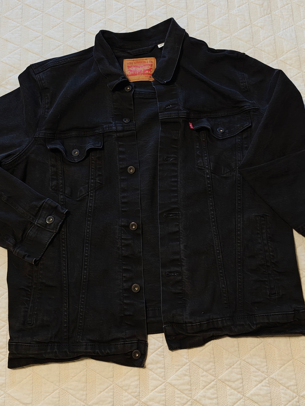 Levi's Black Men's Denim Trucker Jacket XL Tall